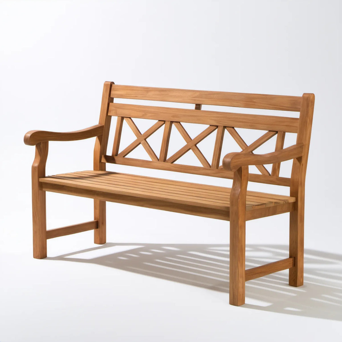 Dwuosobowa ławka ogrodowa z drewna akacjowego brązowa 120 x 65 x 90 cm